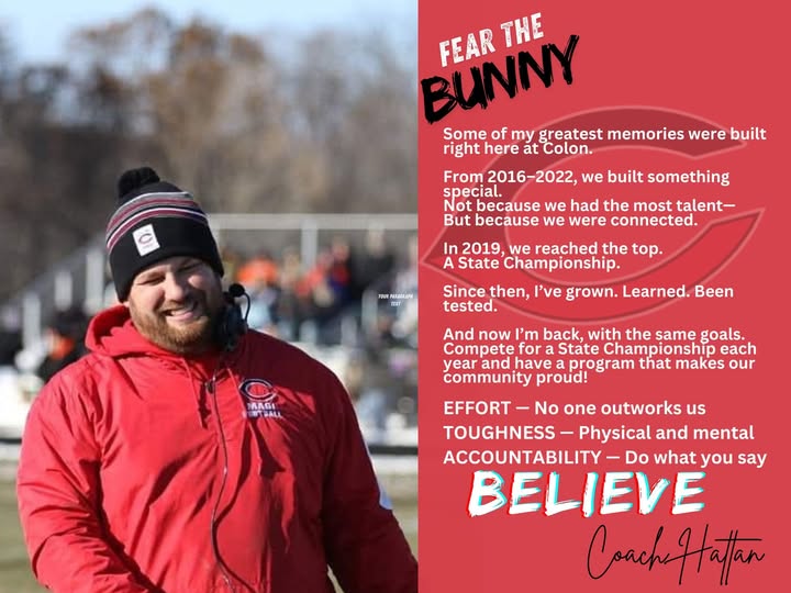 Robbie Hattan returns as Colon football coach